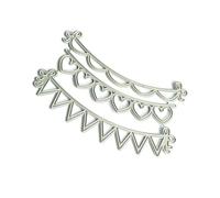 Plantillas troqueladas de metal con forma de corazón de triángulos, moldes de corte para tarjetas de fotos, álbumes de recortes, decoración de triángulos, pancartas, plantillas troqueladas