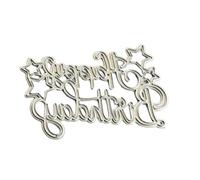 Plantillas troqueladas de metal con texto en inglés "Happy Birthday", de acero al carbono, para hacer tarjetas, álbumes de recortes, manualidades, manualidades