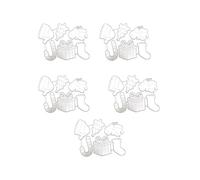 Plantillas troqueladas de Navidad, moldes de plantilla, campanas de Navidad, troqueles de corte de Metal para decoración de álbum de recortes, 5 uds