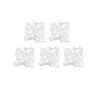 Plantillas troqueladas de Navidad, moldes de plantilla, campanas de Navidad, troqueles de corte de Metal para decoración de álbum de recortes, 5 uds