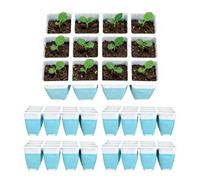 Planting Trays for Seedlings,5 Pieces 60 Cells Reusable Starter - Seedling Growing Trays | for Indoors Gardening House Potted Lawn Vegetable Flower Farm Windowsill