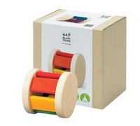 PlanToys Sonajero Bebé - Rodari Bebé Arcoíris - Sonajero Madera con Sonido Suave al Rodar - Juguete de Madera para Bebés 6 Meses - Clásico