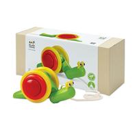 PlanToys, Caracol de Paseo de Madera (11 x 26.5 x 9.5 cm), Juguete para bebés y niños (12m+)