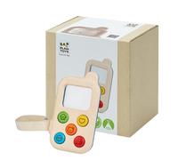 PlanToys Mi Primer Teléfono - Teléfono Móvil Juguete de Madera para Niños - Móvil Bebé Juguete con Pantalla de Lupa - Juguetes Niños 1 Año