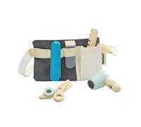 PlanToys Set de Peluquería para Niños - Maletín de Peluquería con Accesorios - Peine, Secador, Máquina de Cortar, Tijeras, Plancha y Bolsa de Cintura