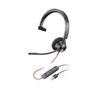 Plantronics, Blackwire 3310 USB-A, Poly, auricular con cable de un solo oído, monoaural, con micrófono de brazo, USB-A para conectarse a PC o Mac, funciona con Teams, Zoom