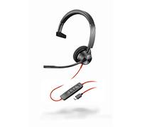 Plantronics, Blackwire 3310 USB-C, Poly, auricular con cable de un solo oído, monoaural, con micrófono de brazo, USB-C para conectarse a PC o Mac, funciona con Teams, Zoom