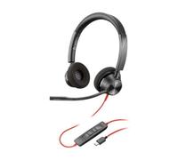 Plantronics, Blackwire 3320 USB-C, Poly, auricular con cable de dos oídos, estéreo, con micrófono de brazo, USB-C para conectarse a PC o Mac, funciona con Teams, Zoom
