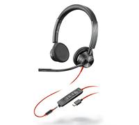 POLY Blackwire 3325 Auriculares Diadema Conector de 3,5 mm USB tipo A Negro, Rojo