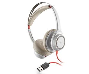 Plantronics Blackwire 7225 - Auriculares estéreo con cable sin brazo del micrófono, blanco