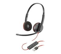 Plantronics Blackwire C3220, auriculares estéreo USB, color: negro