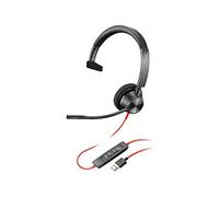 Plantronics Blackwire C3225 - Auriculares estéreo con Conector USB-A y Conector de 3,5 mm, cancelación de Ruido, Soporte de Sonido y Brazo Flexible para micrófono, Color Negro
