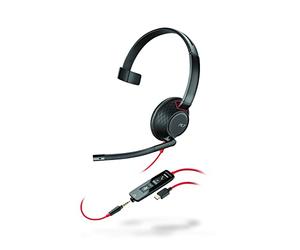 Plantronics Blackwire C5210 - Auriculares monaural con USB-C y Clavija de 3,5 mm