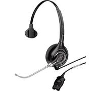 Plantronics HW251 SupraPlus - Auricular con micrófono para teléfono fijo o PC, Negro