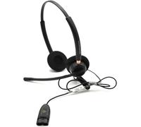 Plantronics HW520D Binaural Diadema Negro - Auriculares con micrófono (Centro de llamadas/Oficina, Binaural, Diadema, Negro, Alámbrico, Supraaural)