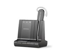 Plantronics Savi W740 - Auriculares con micrófono (DECT, Centro de llamadas/Oficina, Monoaural, gancho de oreja, Negro, Inalámbrico)