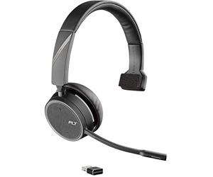 "Plantronics Voyager 4210 UC - Auricular con Bluetooth (tecnología BT-Dongle, con micrófono, Botones en los Auriculares), Color Negro"