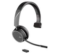 Plantronics Voyager 4210 UC' USB-C BT-Dongle, tecnología SoundGuard, Brazo de micrófono, Botones en el Auricular, Color Negro, tamaño único