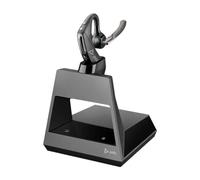 Plantronics Voyager 5200 Office - Auricular con Bluetooth (tecnología WindSmart, micrófono adaptativo, IPX4, botón de Control por Voz, NFC, estación de Carga con USB-A, Color Negro, tamaño único