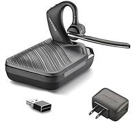 Plantronics Voyager 5200-UC - Paquete de Auriculares Bluetooth con Cargador de Pared Adicional #206110-01-B | para teléfonos Inteligentes, PC, Mac con Software o aplicación RingCentral