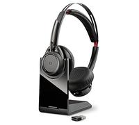 Plantronics Voyager Focus UC B825-M Binaurale Diadema Negro Auricular con micrófono - Auriculares con micrófono (Centro de Llamadas/Oficina, Binaurale, Diadema, Negro, Inalámbrico, 45 m)