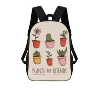 Plants Are Friends Garden Mochila De Viaje Para La Universidad, Mochilas Para El Campus, Viajes Al Aire Libre Y Deportes 17inch