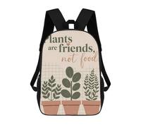 Plants Are Friends, Not Food Mochilas Escolares, Mochilas Para Portátil, Mochilas Para Camping, Aventuras Al Aire Libre Y Viajes Diarios 17inch