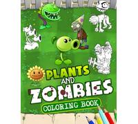 Plants Cute coloring Book for kids: Simple & Relaxing Zombie Designs for Stress Relief