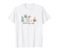 Plants, Dogs, and Coffee Dog Plant Lover Camiseta