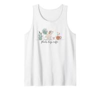 Plants, Dogs, and Coffee Dog Plant Lover Camiseta sin Mangas
