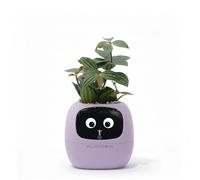 PLANTSIO Smart Pet Planter Jarrones inteligentes alimentados por IA con guía de cuidado de plantas de emoji, adorable interacción de gestos, jarrón moderno para decoración del hogar para dormitorio y