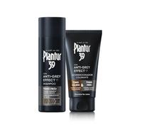 Plantur 39 Anti-Grey Effect Set con champú (200 ml) y acondicionador colorante (150 ml) - Para tonos fríos y cabello oscuro - Cubre progresivamente las canas y oscurece el cabello