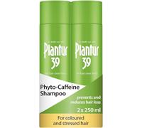 Plantur 39 Phyto-Caffeine Shampoo 2x250ml |Champú de Fito-Cafeína para cabellos teñidos y desvitalizados I Fortalece las raíces del cabello y previne su caída