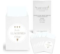 Plantvibes 100 Sobres y 100 Pegatinas de Lágrimas de Felicidad de Papel Natural en Estilo Vintage para la Boda, Pañuelos, Mitones y Joyas