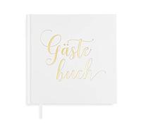 Plantvibes Libro de visitas para Fiestas de Boda, Bautizo o cumpleaños, 72 páginas, Tapa Dura, Papel, Libro de Invitados Estilo Vintage, Álbum de visitantes (Gästebuch (Blanco))