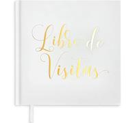 Plantvibes Libro de Visitas Spanish Version para Bodas, Bautizos o Fiestas de Cumpleaños, 72 Páginas, Tapa Dura, Libro de Visitas Vintage Ideal como Libro de Visitas
