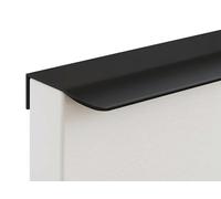 PLAOEGCN Manija de aleación aluminio arco invisible 2 piezas - Tirador oculto moderno for gabinete, cajón, guardarropa y alacena(Schwarz,Length 500mmmm)