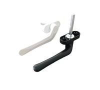 PLAOEGCN Manija de ventana en forma de espada de aleación de aluminio, acero cuadrado plano delgado, for puerta plegable con pantalla de ventana abatible, manija de cerradura(Silver,LEFT OPEN)