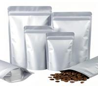 Plaphy 100 Bolsas Zip Doypack Herméticas, Stand Up Pouch de Aluminio, Bolsas Resellables de Pie para Empaque y Almacenamiento de Alimentos, Dulces y Snacks, venta al por menor (Plateado, 10 x 15 cm)