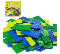 Plaque de Construction Classique de 130 pièces, Couleurs assorties, Avec Plaque de Base de 11 Tailles, Compatible Avec Les pièces et éléments Lego, pour la plupart Des Marques.
