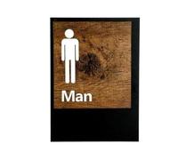 Plaque de Toilette Placa de señalización for puerta baño acrílica, placa montada for hombre y mujer, tablero Wc, letrero for sala lavado, pegatina pared, tarjeta adhesiva, 1 Uds(Color-1)