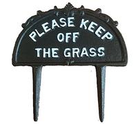 Plaque-please keep off the grass