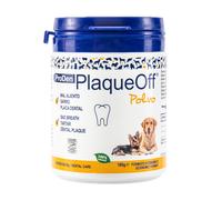 PlaqueOff Polvo Antisarro para higiene bucal de perros y gatos