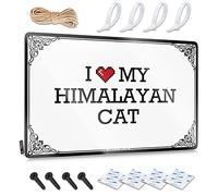 Plaques Cottage Haves Home Decor - I Love My Himalayan Cat Essentials - Obra de arte de estilo rústico para garaje (20 x 30 cm)