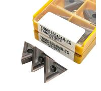 Plaquita de torno CNC 10 Uds herramientas de corte TNMG160408 TNMG160404 TNMG160404R TNMG160408R herramientas de torneado de carburo herramientas de piezas de torno de metal(TNMG160404R KT6020)