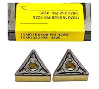 Plaquita de torno CNC TNMG160404 TNMG160408 PM4225 inserto de carburo de alta dureza herramienta de corte de acero endurecido inserto de fresado(TNMG160408 PM 4225)