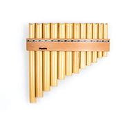 Plaschke Zampoña, Flauta de pan con cinturón de madera, hecha a mano en Tirol del Sur/Italia, 12 tubo-Do