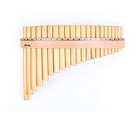 Plaschke Zampoña, Flauta de pan con cinturón de madera, hecha a mano en Tirol del Sur/Italia, 22 tubo-Sol