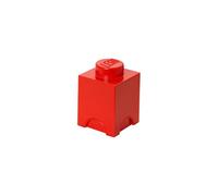 Plast Team PT40010 - Caja en forma de bloque de lego 1, color rojo [importado de Alemania]