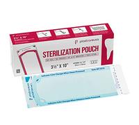 PlastCare USA 1000 autoadhesivas esterilización la bolsa, 3,5 "x 10", película de papel/azul (5 cajas)